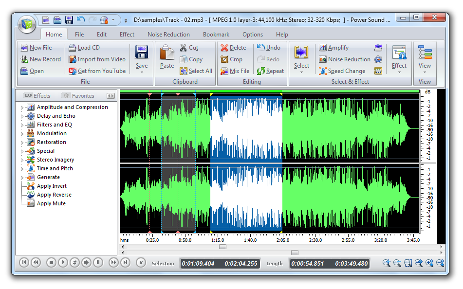Power Sound Editor Free screen shot