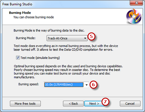 Select Burning Mode & Speed and Start Burning