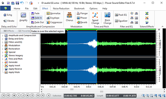 Add Fade In/Out Effect