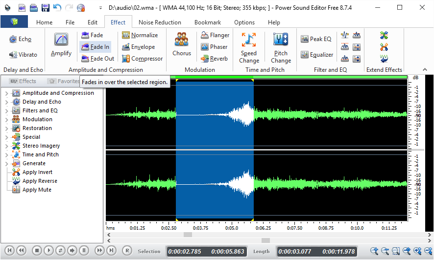 Mp3 Sound Cutter online, free